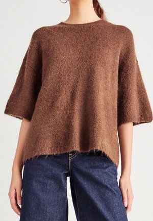Striktrøje - brown