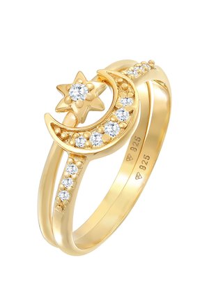 Elli 2 PACK STAR MOON - Ring - gold-coloured