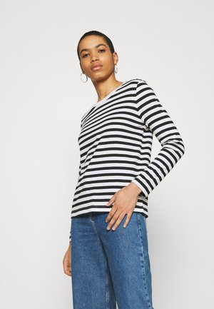 Selected Femme SLFSTANDARD - Langarmshirt - black/snow white