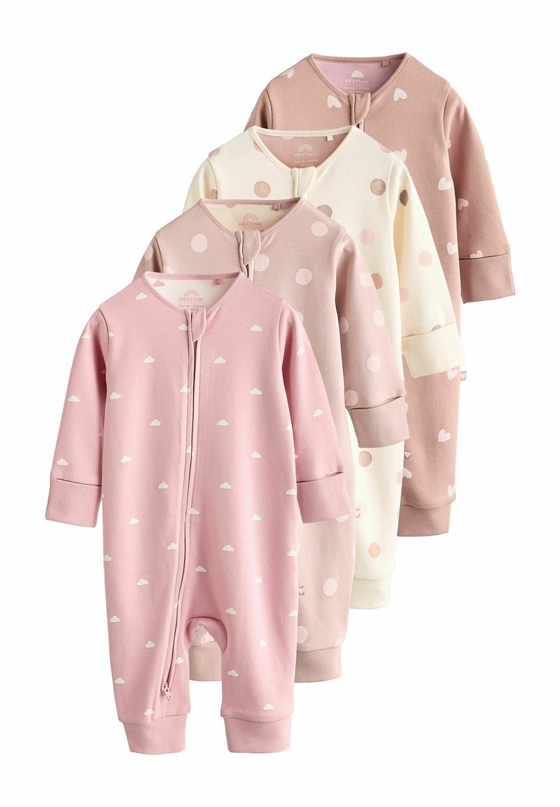 Next - TWO WAY ZIP - REGULAR FIT 4 PACK - Pidžaamad - brown pink, Suurenda