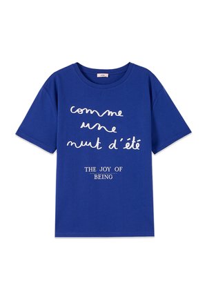 Oltre, T-SHIRT CON STAMPA LETTERING - T-Shirt print - blu