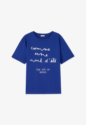 Oltre, T-SHIRT CON STAMPA LETTERING - T-shirt print - blu