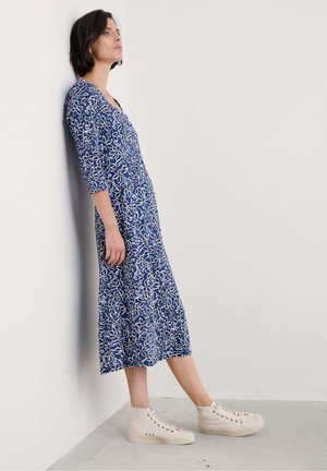 Jersey dress - navy harbour floral washed marine