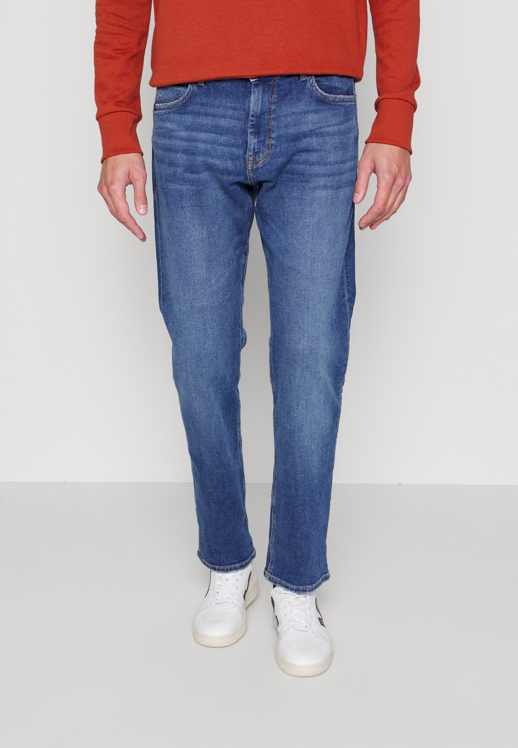 mid stone wash denim/stone blue denim 