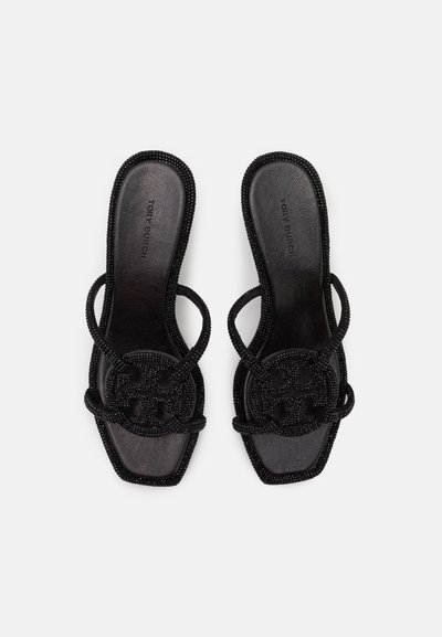 Tory Burch PAVE GEO BOMBE MILLER LOW HEEL - Ciabattine con tacco - perfect black