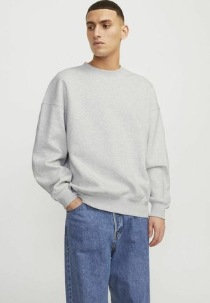 MIT RUNDHALS - Sweatshirt - white melange