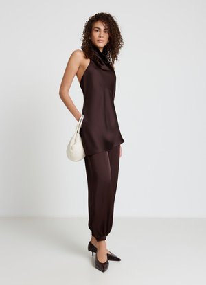Calliope, TOP TINTA UNITA - Blouse - cioccolato scuro