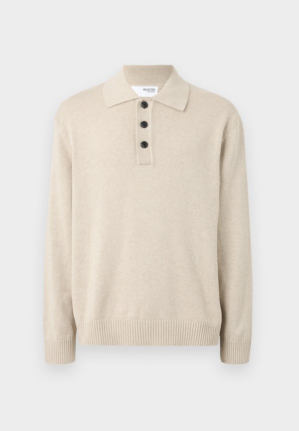 SLHJAKOB RELAXED - Long sleeved top - oatmeal melange3