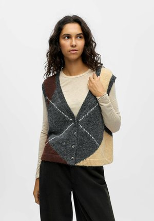 Weste - dark grey melange