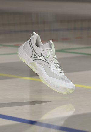 Mizuno, WAVE MOMENTUM ELITE - Scarpe da pallavolo - white/balsam green/ambrosia