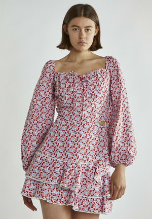 RARA - A-lijn rok - red blue cherry