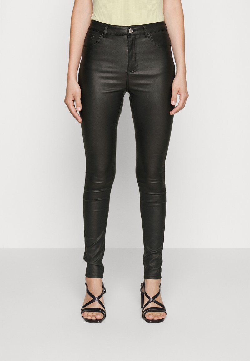Vero Moda VMSOPHIA COATED JEANS Stoffhose black/schwarz Zalando.de