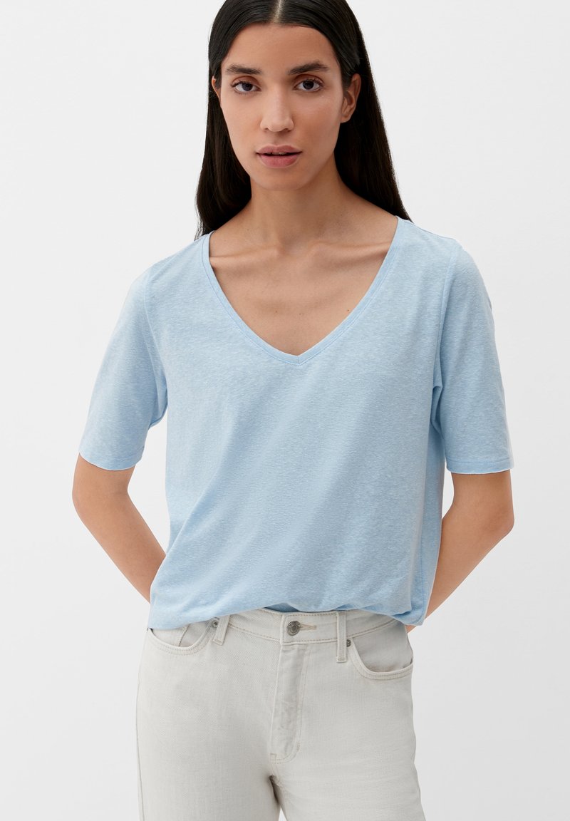 s.Oliver À BORD ROULOTTÉ - T-shirt basic - hellblau