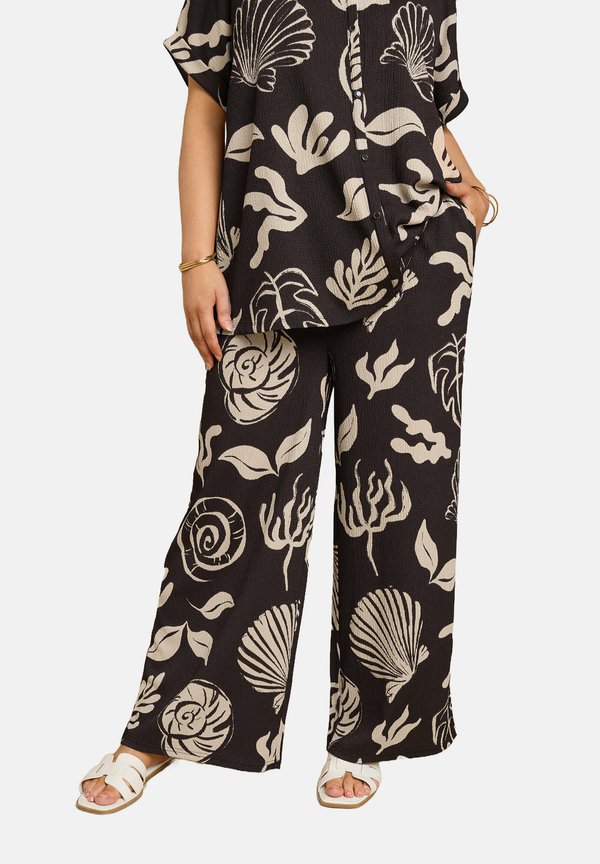 SEASHELL TEXTURED WIDE - Stoffhose