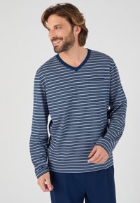 Damart SET - Pyjama - marine rayé