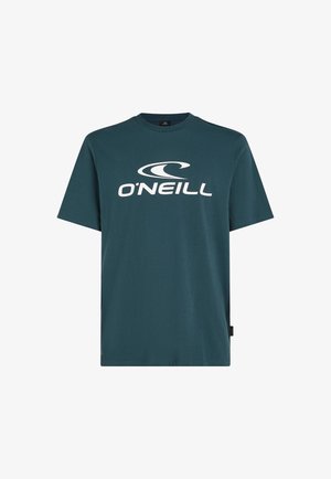 Dark teal short-sleeve t-shirt made of cotton, featuring a large white "O’NEILL" logo across the chest and a crew neckline.