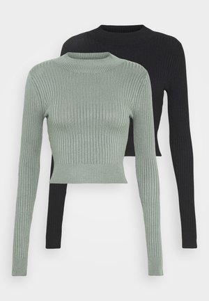 2 PACK - Jumper - olive/black