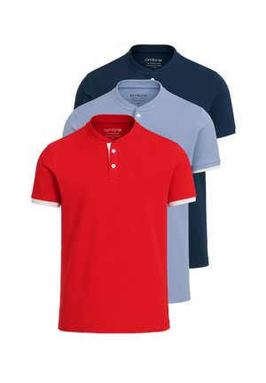 PACK OF 3 - T-shirt - bas - red blue navy