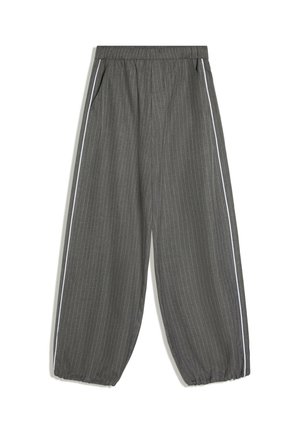 Bershka, PINESTRIPE JOGGER - TROUSER - Pantalon classique - grey