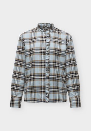 Marc O'Polo, WOVEN BLOUSES LONGSLEEVE, CHECK - Button-down blouse - medium blue/multi