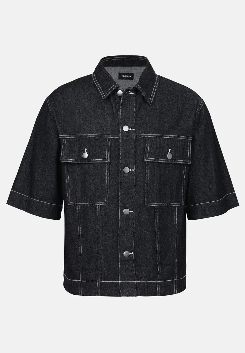 YOURTURN Overhemdblouse zwart denim/blackdenim