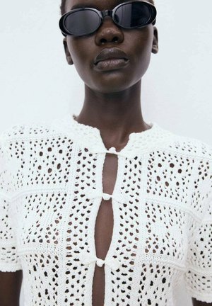 SHORT-SLEEVED - Kardigán - white