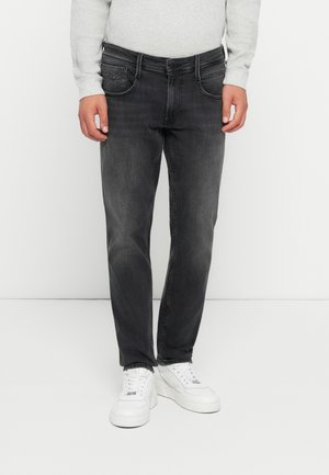 ANBASS - Slimfit džínsy - black delavè