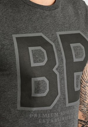 T-Shirt print - mottled dark grey