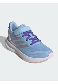 adidas Performance RUNFALCON 5   - Chaussures de running sur route - glow blue silver metallic clear pink