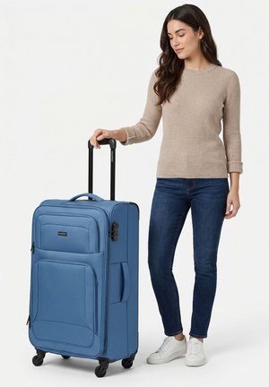 smartbox, EDITION 04 4 ROLLEN TROLLEY 78 CM MIT DEHNFALTE UNISEX - Trolley - iced-glacier blue