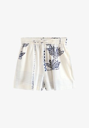 Next, Shorts - ecru navy palm