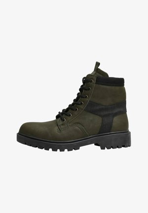 Platform ankle boots - khaki