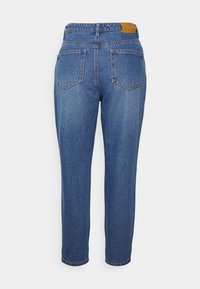 Missguided Petite RIOT KNEE RIP MOM MID WASH - Calças de ganga de corte relaxado - blue