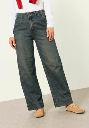 FatFace, WIDE LEG CROP JEANS - Straight leg jeans - dark teal blue