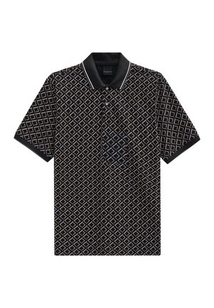 KURZARM MIT RAUTEN-MUSTER - Polo shirt - marine