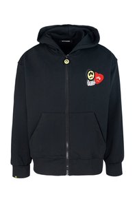 CON LOGO - Felpa con zip - nero
