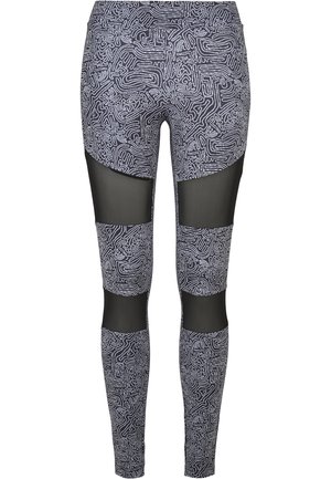 Urban Classics TECH AOP  - Leggings - Trousers - blackzen