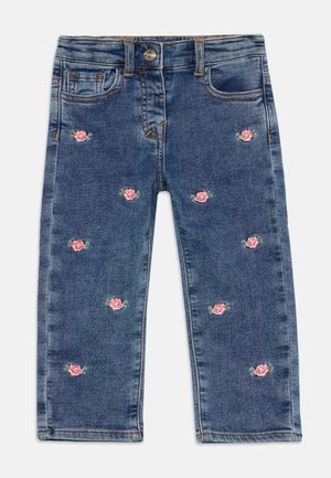 Monnalisa, RICAMO - Jeans Shorts - blu stone denim