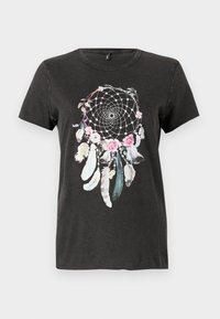 ONLLUCY LIFE REG S/S JRS NOOS - T-shirts med print - black