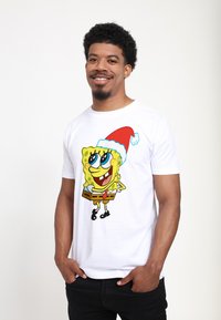 Henry Tiger SPONGEBOB SQUAREPANTS SANTA HAT - Camiseta estampada - white