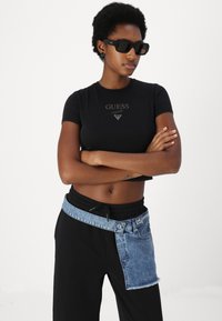Karl Lagerfeld Jeans RELAXED MIXED PANT - Treningo apatinė dalis - black denim