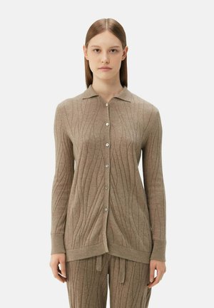 GOBI Cashmere Strickjacke - taupe