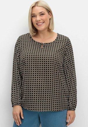 Sheego, Blouse - schwarz gemustert