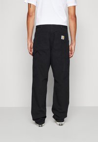 Carhartt WIP DOUBLE KNEE PANT - Nadrágok - black aged canvas