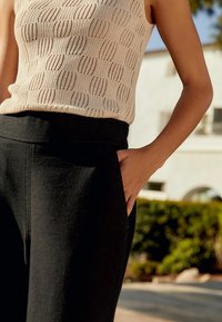 Next WIDE LEG - Auduma bikses - black