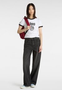 Vans APPLE BOOM RINGER - Triko s potiskem - white/black