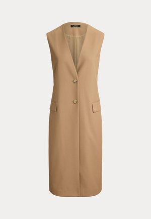 Lauren Ralph Lauren Petite, WOOL-BLEND TWILL LONGLINE VEST - Жилетка - camel