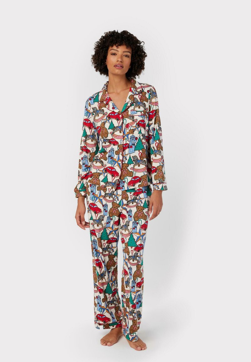 Chelsea Peers - CHRISTMAS DECORATION PRINT SET - Pyjama set - off white, Enlarge