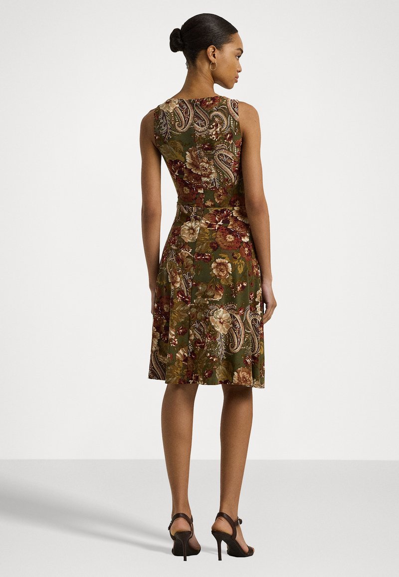 Lauren Ralph Lauren FLORAL SURPLICE JERSEY SLEEVELESS DRESS - Jersey dress - olive multi/dark green - Zalando Lauren Ralph Lauren FLORAL SURPLICE JERSEY SLEEVELESS DRESS - Jersey dress - olive multi/dark green - Zalando