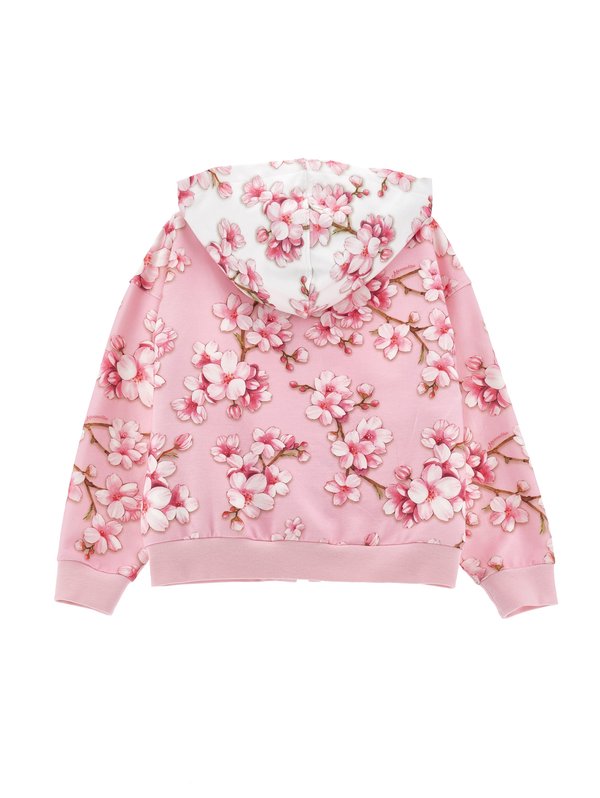 APERTA CON CAPPUCCI FLOWERS - Zip-up sweatshirt - rosa fairytale3